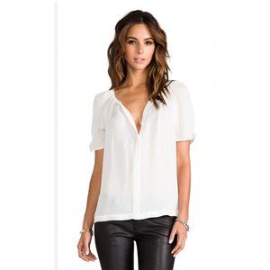 Joie Terabithia 100% Silk Pleated Blouse Sz XS